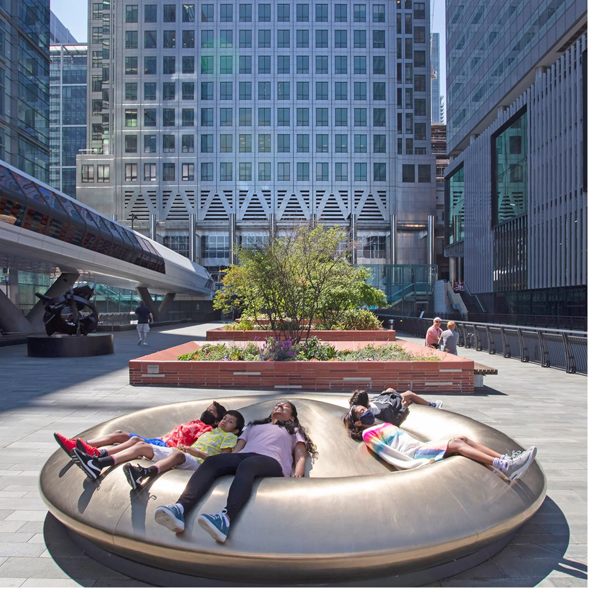 Skystation by Peter Newman commissioned by the Canary Wharf Group, UK