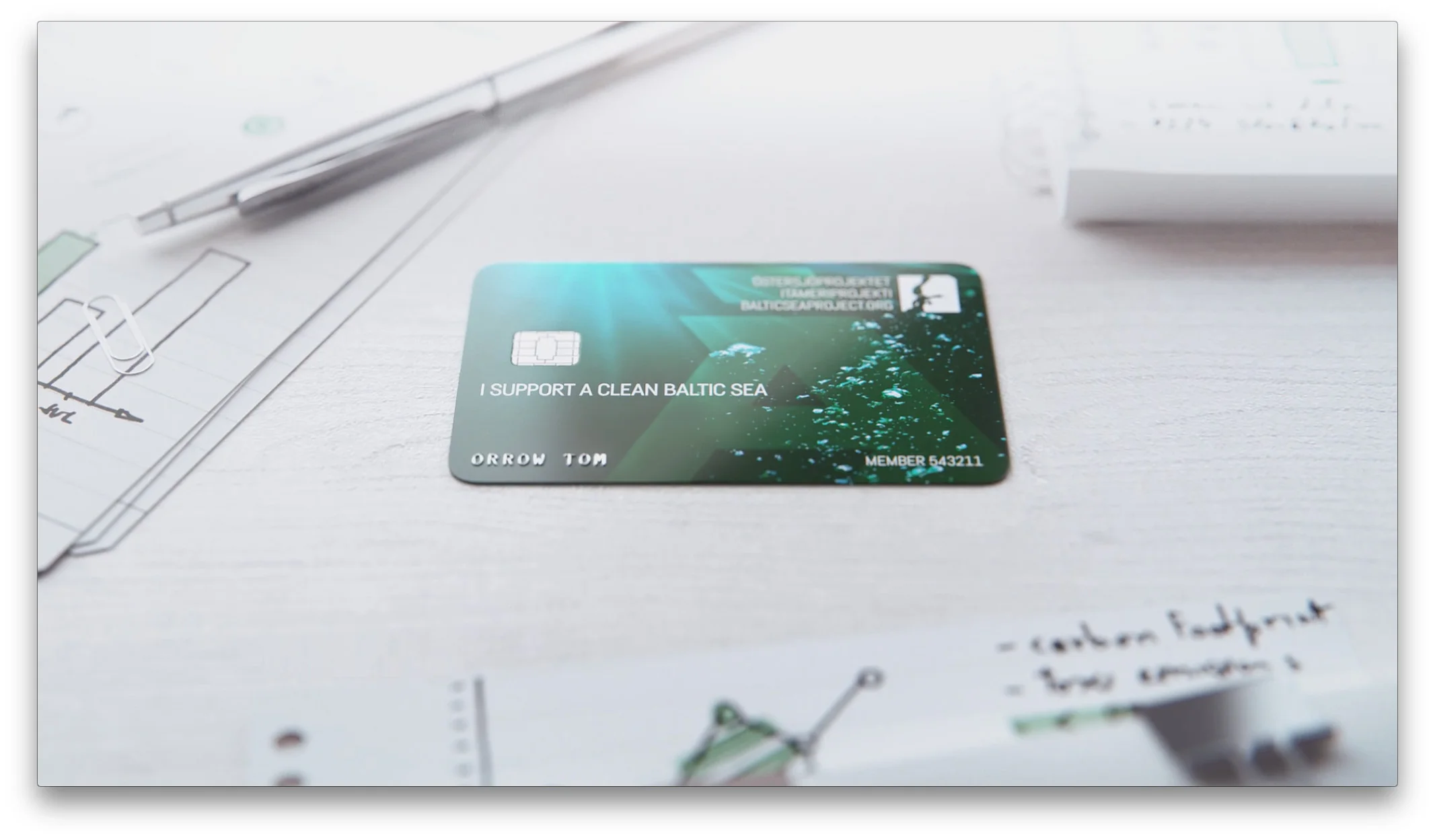 Baltic Sea card by Bank of Aland