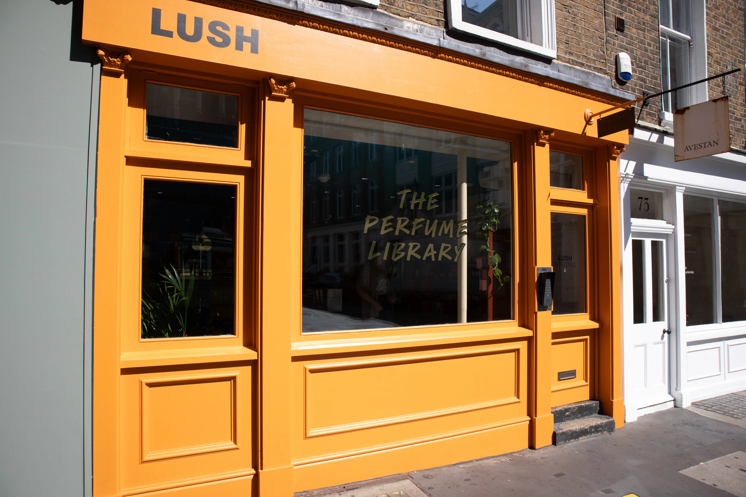 Perfume Library at the LUSH store in Soho, London, UK