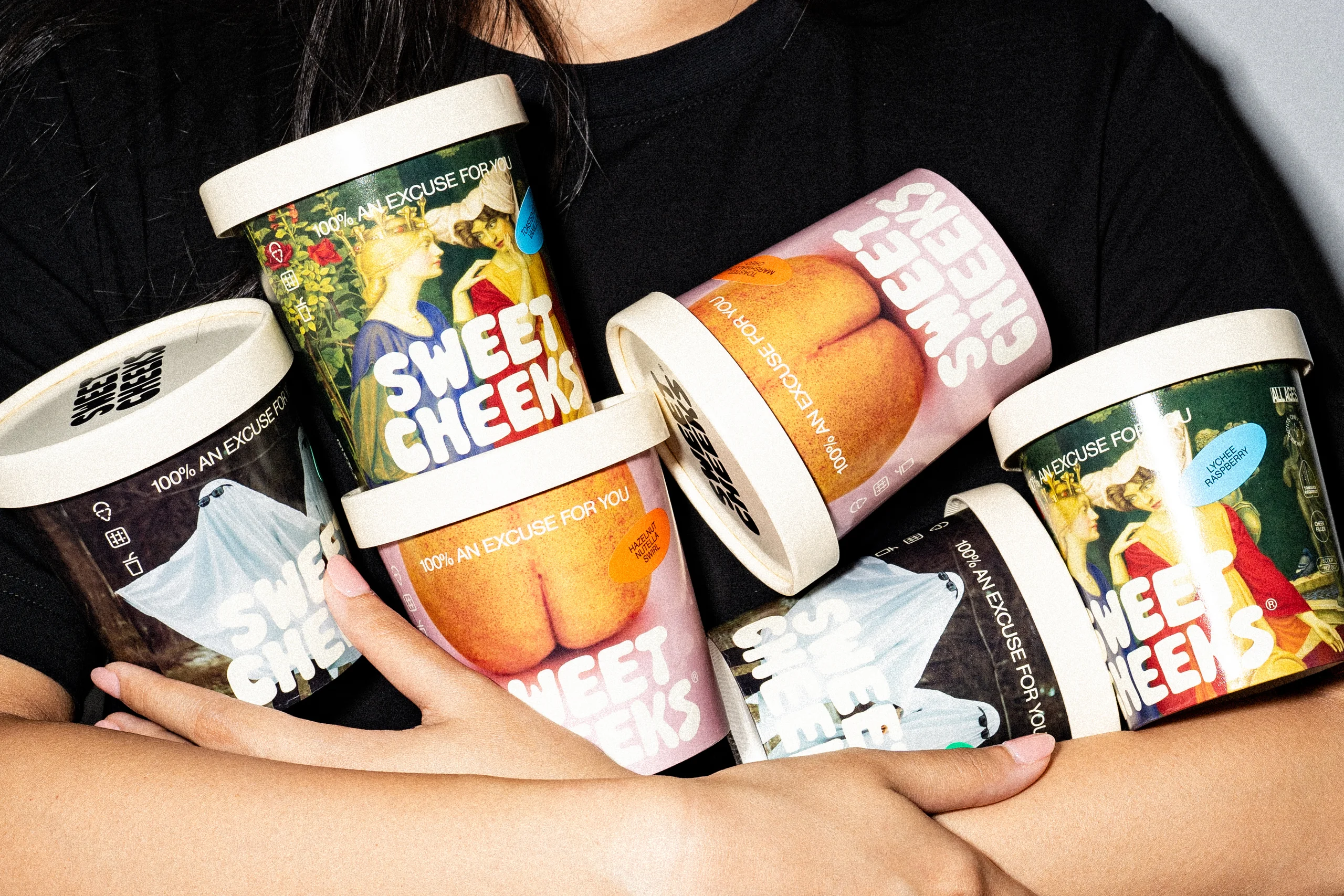 Sweet Cheeks visual identity by Bravo, Singapore