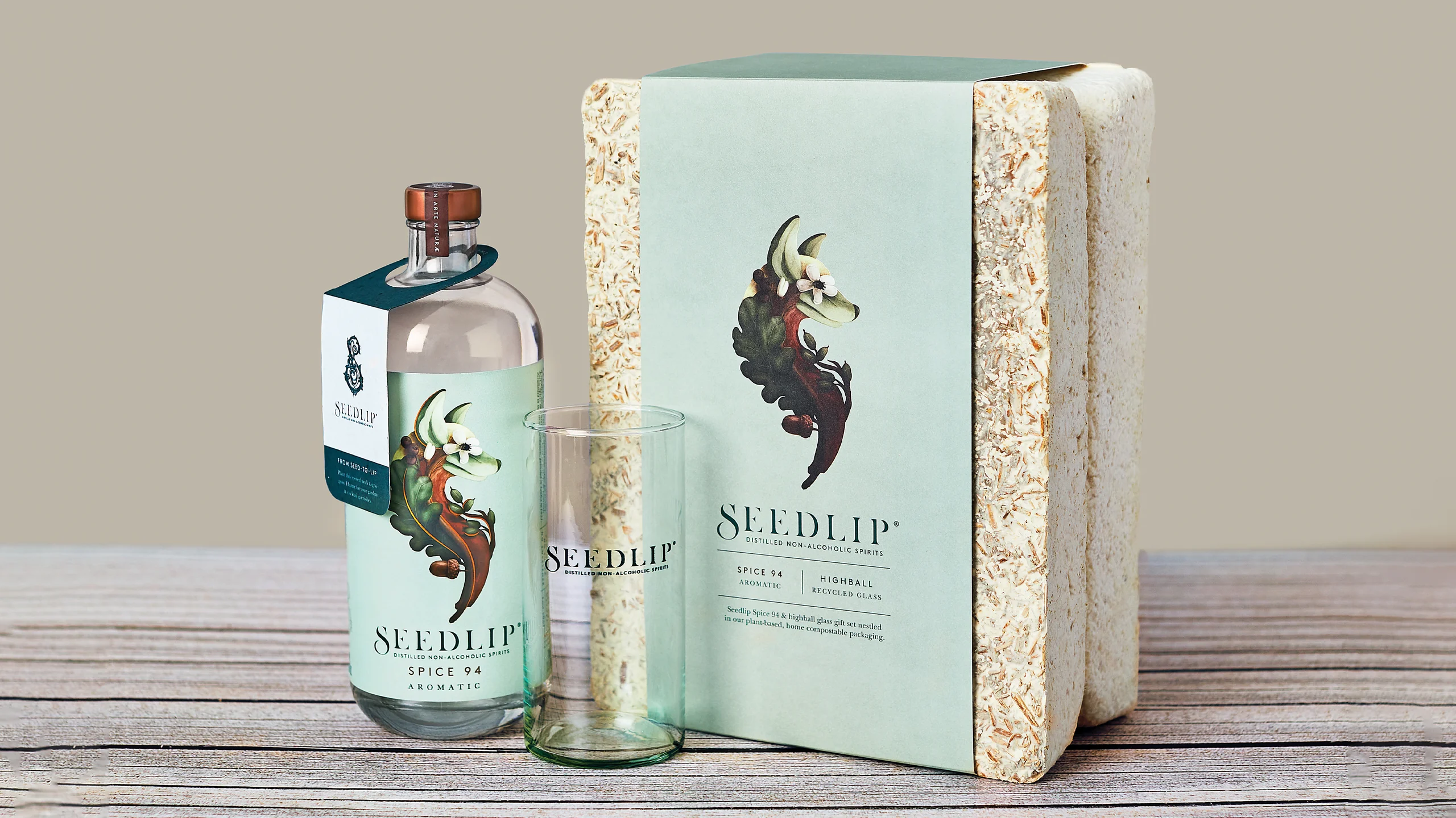 Mushroom based gift set by Seedlip, UK