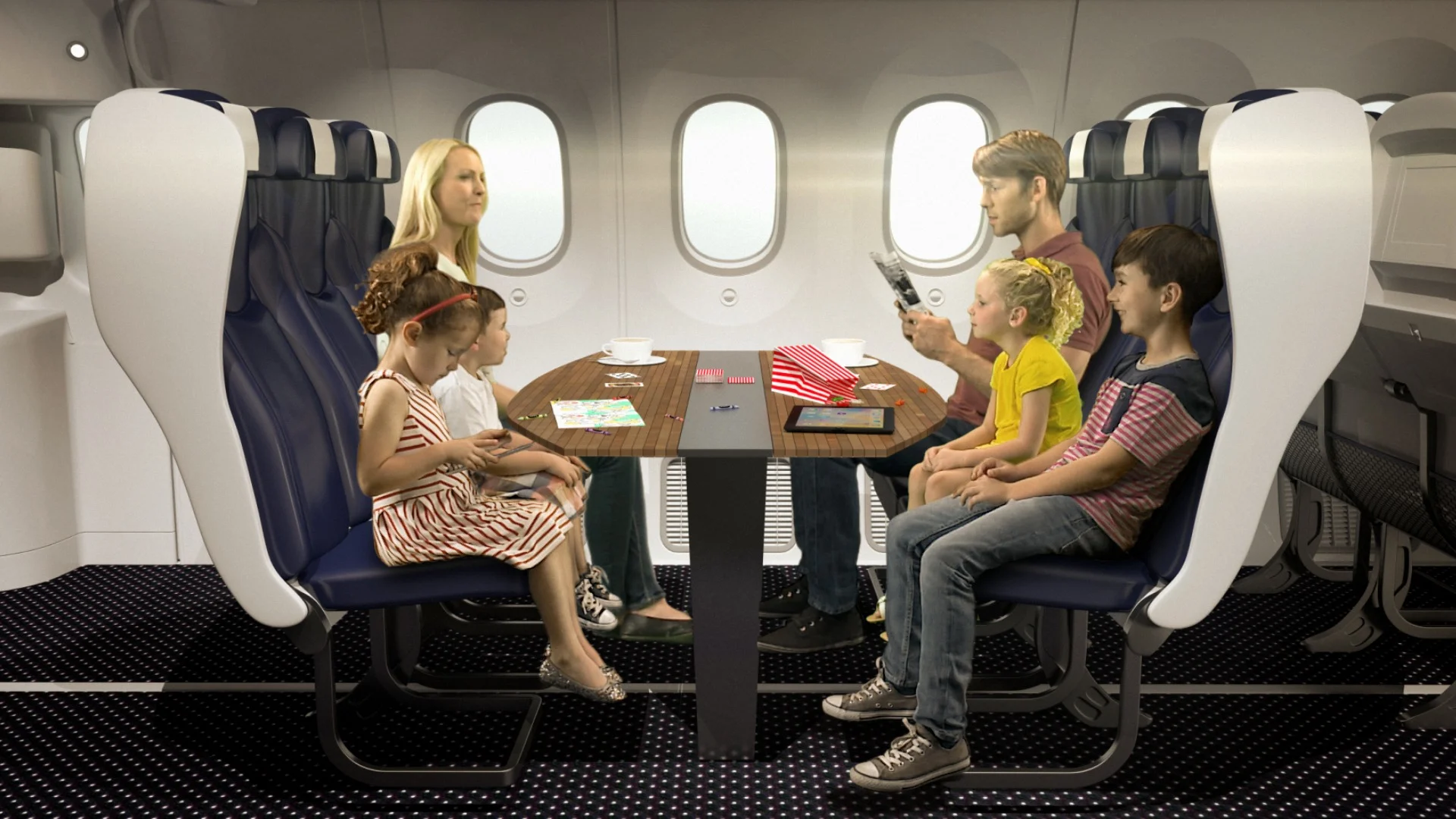 Rendering of Boeing 787-8 Dreamliner aircraft