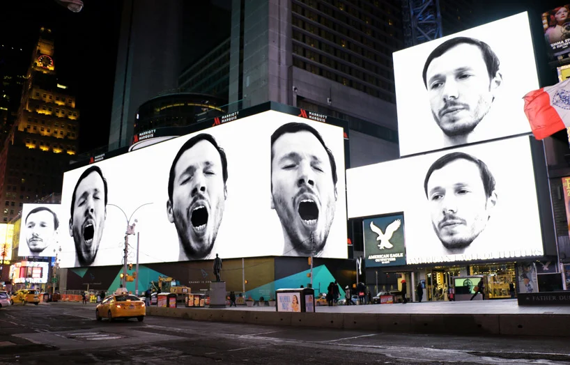 A Pause in The City That Never Sleeps by Sebastian Errazuriz, New York Times Square